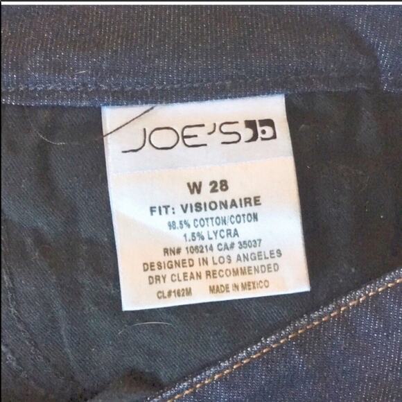 JOES Visionnaire Skinny Bootcut Flare Blue Dark Wash Mid Rise Denim Jeans 28 - Picture 5 of 7